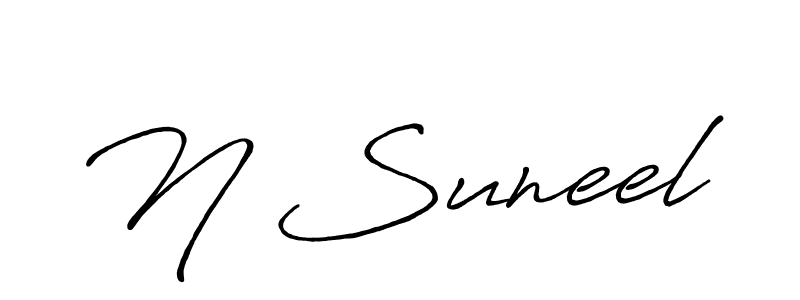 You should practise on your own different ways (Antro_Vectra_Bolder) to write your name (N Suneel) in signature. don't let someone else do it for you. N Suneel signature style 7 images and pictures png