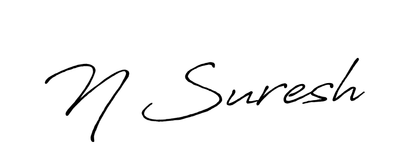 Also we have N Suresh name is the best signature style. Create professional handwritten signature collection using Antro_Vectra_Bolder autograph style. N Suresh signature style 7 images and pictures png