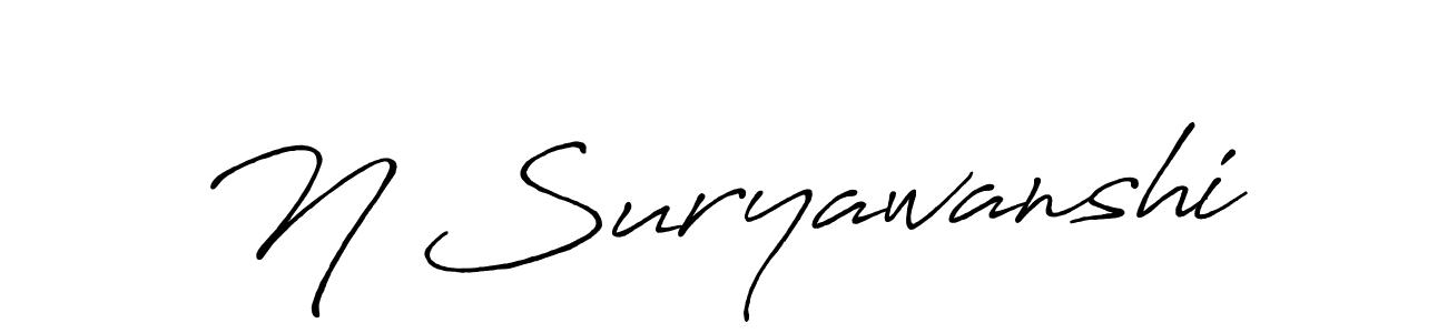 Use a signature maker to create a handwritten signature online. With this signature software, you can design (Antro_Vectra_Bolder) your own signature for name N Suryawanshi. N Suryawanshi signature style 7 images and pictures png