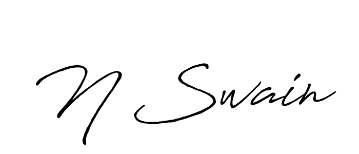 The best way (Antro_Vectra_Bolder) to make a short signature is to pick only two or three words in your name. The name N Swain include a total of six letters. For converting this name. N Swain signature style 7 images and pictures png