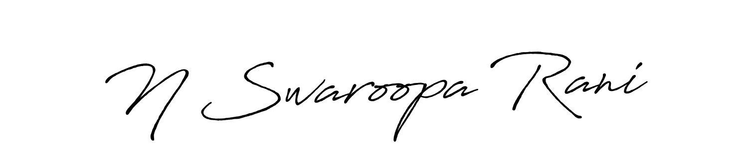 Use a signature maker to create a handwritten signature online. With this signature software, you can design (Antro_Vectra_Bolder) your own signature for name N Swaroopa Rani. N Swaroopa Rani signature style 7 images and pictures png