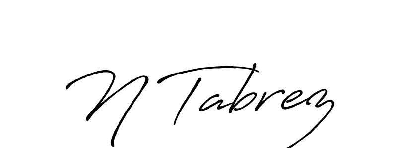 You should practise on your own different ways (Antro_Vectra_Bolder) to write your name (N Tabrez) in signature. don't let someone else do it for you. N Tabrez signature style 7 images and pictures png