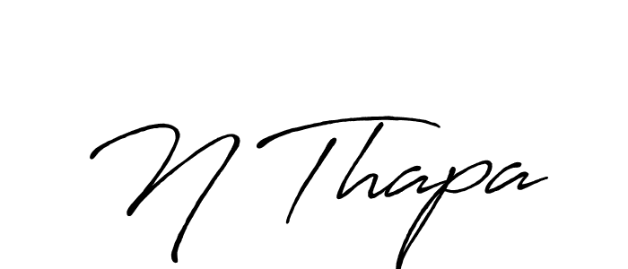 Use a signature maker to create a handwritten signature online. With this signature software, you can design (Antro_Vectra_Bolder) your own signature for name N Thapa. N Thapa signature style 7 images and pictures png