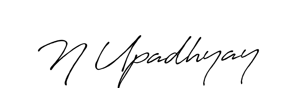 Design your own signature with our free online signature maker. With this signature software, you can create a handwritten (Antro_Vectra_Bolder) signature for name N Upadhyay. N Upadhyay signature style 7 images and pictures png