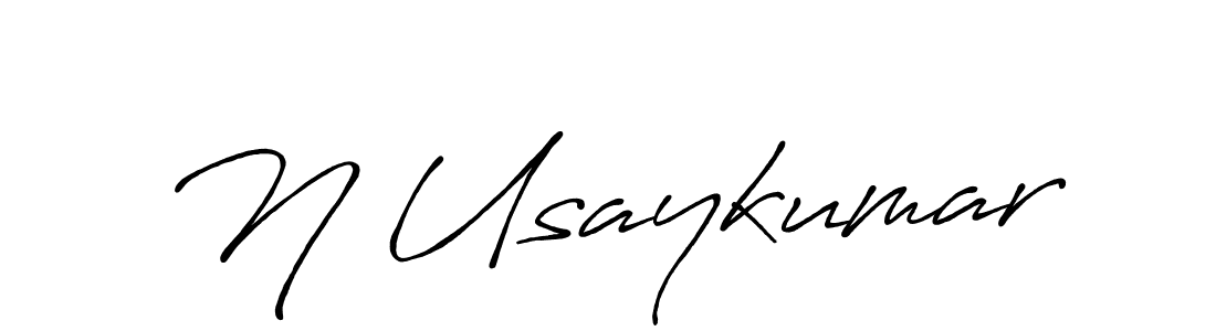 Create a beautiful signature design for name N Usaykumar. With this signature (Antro_Vectra_Bolder) fonts, you can make a handwritten signature for free. N Usaykumar signature style 7 images and pictures png