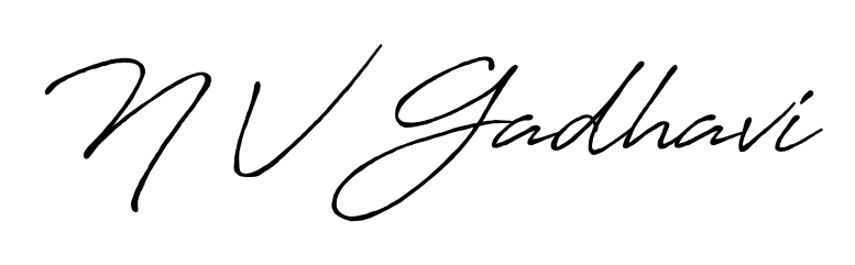 Style your name N V Gadhavi with confidence using Antro_Vectra_Bolder signature design. Simple, elegant, and ready for immediate document use. N V Gadhavi signature style 7 images and pictures png