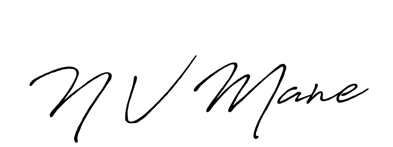 The best way (Antro_Vectra_Bolder) to make a short signature is to pick only two or three words in your name. The name N V Mane include a total of six letters. For converting this name. N V Mane signature style 7 images and pictures png