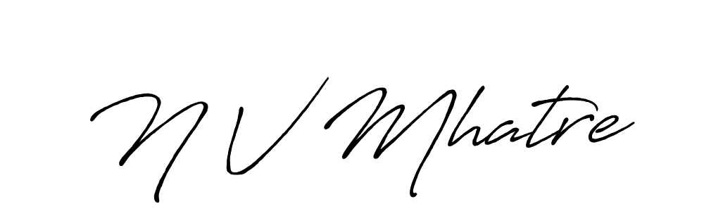 Make a beautiful signature design for name N V Mhatre. Use this online signature maker to create a handwritten signature for free. N V Mhatre signature style 7 images and pictures png