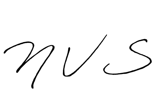 Create a beautiful signature design for name N V S. With this signature (Antro_Vectra_Bolder) fonts, you can make a handwritten signature for free. N V S signature style 7 images and pictures png