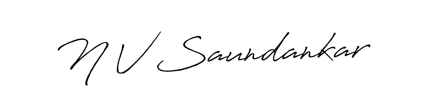 Similarly Antro_Vectra_Bolder is the best handwritten signature design. Signature creator online .You can use it as an online autograph creator for name N V Saundankar. N V Saundankar signature style 7 images and pictures png