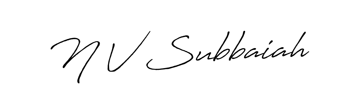 How to make N V Subbaiah signature? Antro_Vectra_Bolder is a professional autograph style. Create handwritten signature for N V Subbaiah name. N V Subbaiah signature style 7 images and pictures png