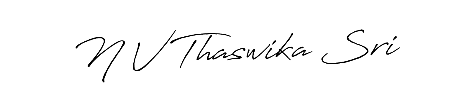 Use a signature maker to create a handwritten signature online. With this signature software, you can design (Antro_Vectra_Bolder) your own signature for name N V Thaswika Sri. N V Thaswika Sri signature style 7 images and pictures png