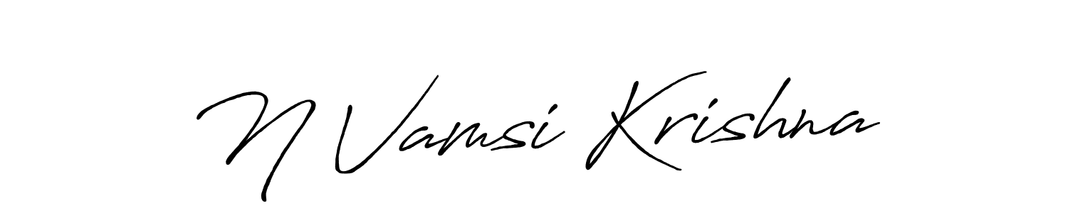 Use a signature maker to create a handwritten signature online. With this signature software, you can design (Antro_Vectra_Bolder) your own signature for name N Vamsi Krishna. N Vamsi Krishna signature style 7 images and pictures png