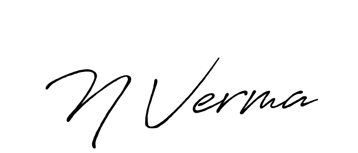 Also we have N Verma name is the best signature style. Create professional handwritten signature collection using Antro_Vectra_Bolder autograph style. N Verma signature style 7 images and pictures png