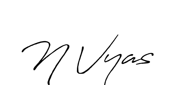 Design your own signature with our free online signature maker. With this signature software, you can create a handwritten (Antro_Vectra_Bolder) signature for name N Vyas. N Vyas signature style 7 images and pictures png