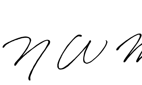 How to Draw N W M signature style? Antro_Vectra_Bolder is a latest design signature styles for name N W M. N W M signature style 7 images and pictures png