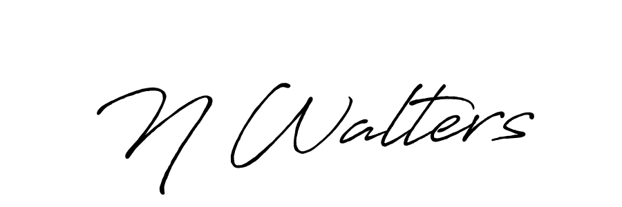 Use a signature maker to create a handwritten signature online. With this signature software, you can design (Antro_Vectra_Bolder) your own signature for name N Walters. N Walters signature style 7 images and pictures png