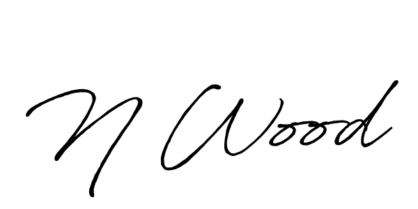 How to make N Wood signature? Antro_Vectra_Bolder is a professional autograph style. Create handwritten signature for N Wood name. N Wood signature style 7 images and pictures png