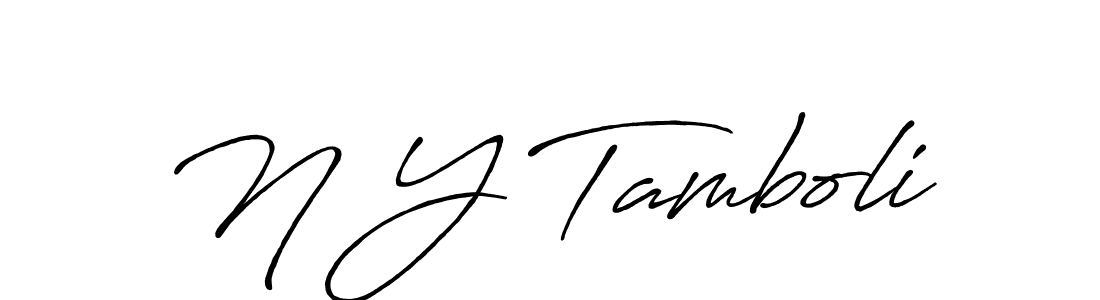 if you are searching for the best signature style for your name N Y Tamboli. so please give up your signature search. here we have designed multiple signature styles  using Antro_Vectra_Bolder. N Y Tamboli signature style 7 images and pictures png