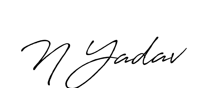 Design your own signature with our free online signature maker. With this signature software, you can create a handwritten (Antro_Vectra_Bolder) signature for name N Yadav. N Yadav signature style 7 images and pictures png