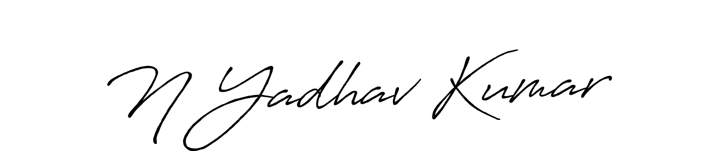 Use a signature maker to create a handwritten signature online. With this signature software, you can design (Antro_Vectra_Bolder) your own signature for name N Yadhav Kumar. N Yadhav Kumar signature style 7 images and pictures png