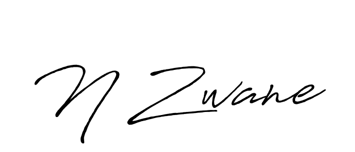 N Zwane stylish signature style. Best Handwritten Sign (Antro_Vectra_Bolder) for my name. Handwritten Signature Collection Ideas for my name N Zwane. N Zwane signature style 7 images and pictures png