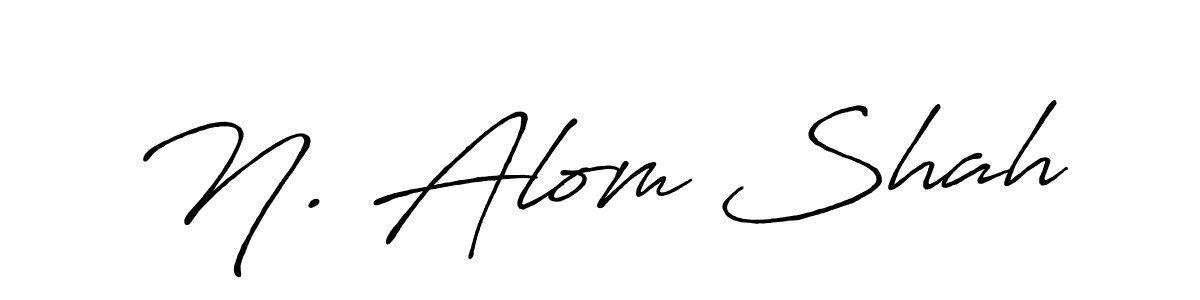 Make a beautiful signature design for name N. Alom Shah. With this signature (Antro_Vectra_Bolder) style, you can create a handwritten signature for free. N. Alom Shah signature style 7 images and pictures png