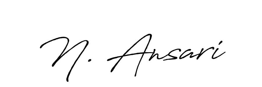 N. Ansari stylish signature style. Best Handwritten Sign (Antro_Vectra_Bolder) for my name. Handwritten Signature Collection Ideas for my name N. Ansari. N. Ansari signature style 7 images and pictures png