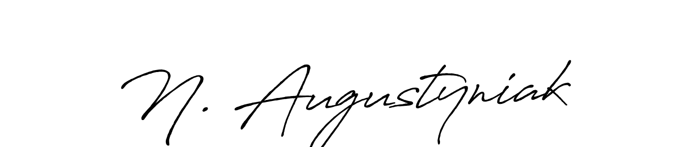 Use a signature maker to create a handwritten signature online. With this signature software, you can design (Antro_Vectra_Bolder) your own signature for name N. Augustyniak. N. Augustyniak signature style 7 images and pictures png