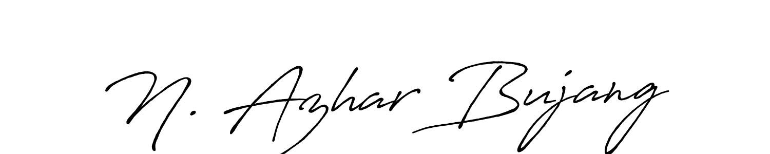 Use a signature maker to create a handwritten signature online. With this signature software, you can design (Antro_Vectra_Bolder) your own signature for name N. Azhar Bujang. N. Azhar Bujang signature style 7 images and pictures png