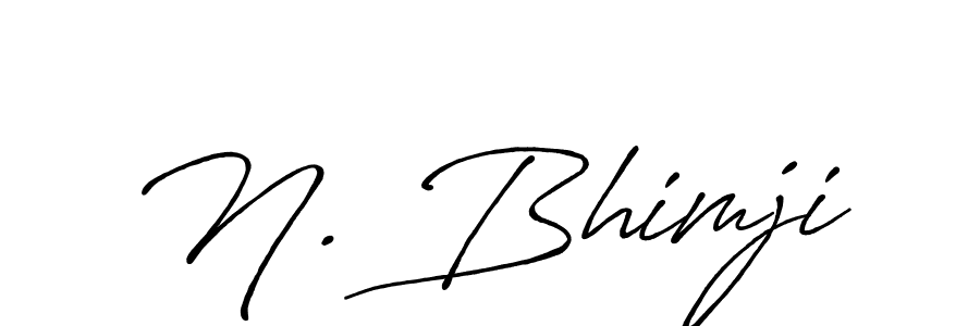 The best way (Antro_Vectra_Bolder) to make a short signature is to pick only two or three words in your name. The name N. Bhimji include a total of six letters. For converting this name. N. Bhimji signature style 7 images and pictures png