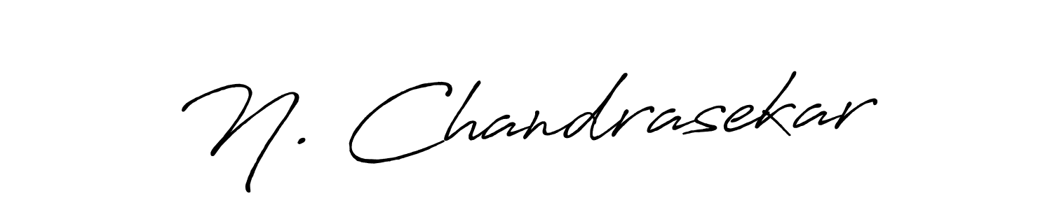 How to make N. Chandrasekar name signature. Use Antro_Vectra_Bolder style for creating short signs online. This is the latest handwritten sign. N. Chandrasekar signature style 7 images and pictures png