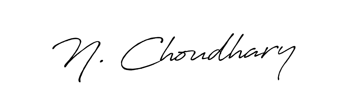 How to make N. Choudhary signature? Antro_Vectra_Bolder is a professional autograph style. Create handwritten signature for N. Choudhary name. N. Choudhary signature style 7 images and pictures png