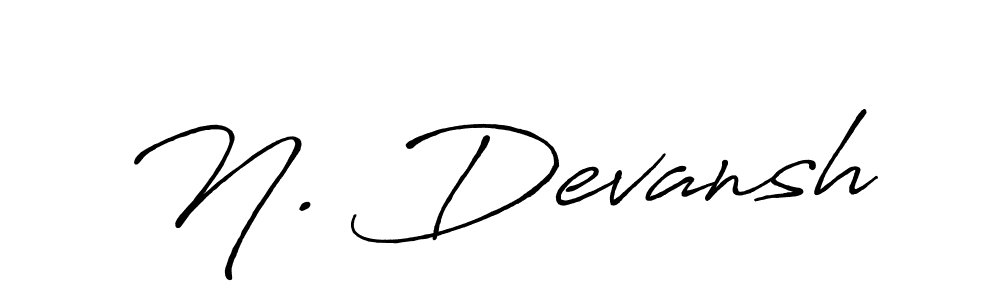 Create a beautiful signature design for name N. Devansh. With this signature (Antro_Vectra_Bolder) fonts, you can make a handwritten signature for free. N. Devansh signature style 7 images and pictures png