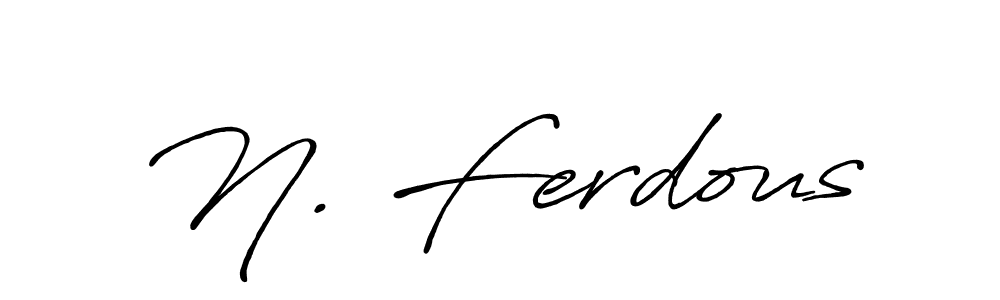 Best and Professional Signature Style for N. Ferdous. Antro_Vectra_Bolder Best Signature Style Collection. N. Ferdous signature style 7 images and pictures png