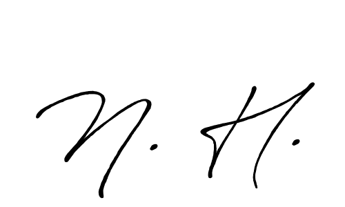 Create a beautiful signature design for name N. H.. With this signature (Antro_Vectra_Bolder) fonts, you can make a handwritten signature for free. N. H. signature style 7 images and pictures png