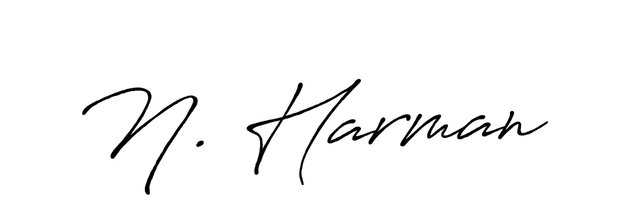 Create a beautiful signature design for name N. Harman. With this signature (Antro_Vectra_Bolder) fonts, you can make a handwritten signature for free. N. Harman signature style 7 images and pictures png