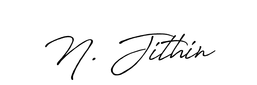 if you are searching for the best signature style for your name N. Jithin. so please give up your signature search. here we have designed multiple signature styles  using Antro_Vectra_Bolder. N. Jithin signature style 7 images and pictures png