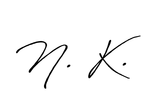 Also we have N. K. name is the best signature style. Create professional handwritten signature collection using Antro_Vectra_Bolder autograph style. N. K. signature style 7 images and pictures png