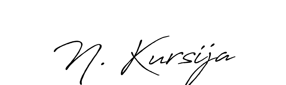 Also we have N. Kursija name is the best signature style. Create professional handwritten signature collection using Antro_Vectra_Bolder autograph style. N. Kursija signature style 7 images and pictures png