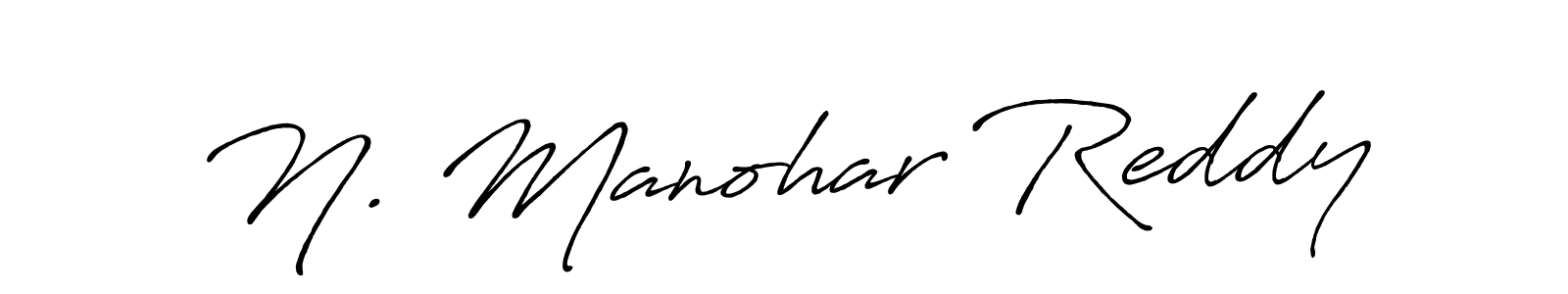 Create a beautiful signature design for name N. Manohar Reddy. With this signature (Antro_Vectra_Bolder) fonts, you can make a handwritten signature for free. N. Manohar Reddy signature style 7 images and pictures png