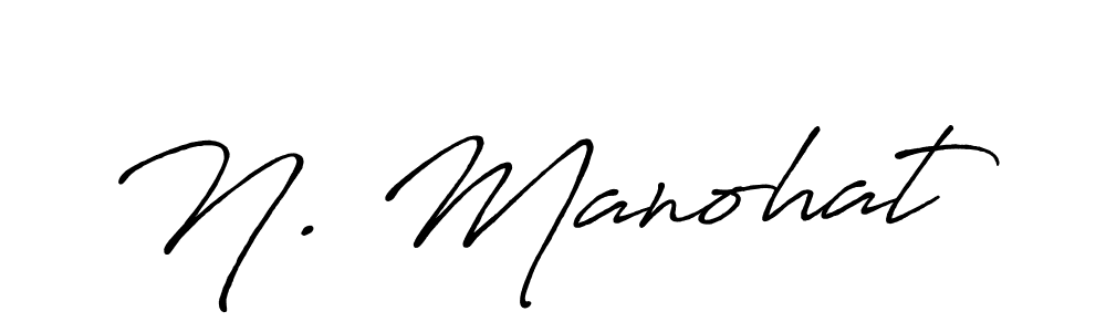 Make a beautiful signature design for name N. Manohat. With this signature (Antro_Vectra_Bolder) style, you can create a handwritten signature for free. N. Manohat signature style 7 images and pictures png
