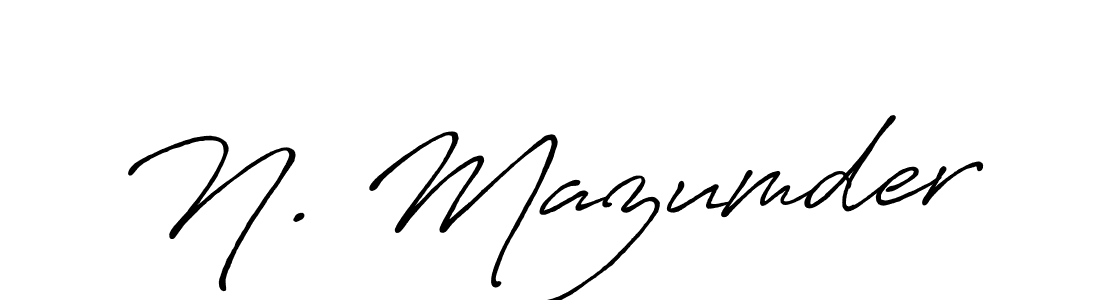 Design your own signature with our free online signature maker. With this signature software, you can create a handwritten (Antro_Vectra_Bolder) signature for name N. Mazumder. N. Mazumder signature style 7 images and pictures png