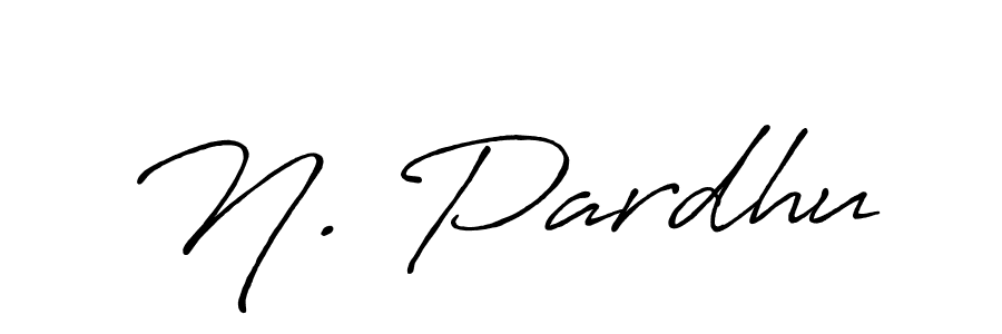 Make a beautiful signature design for name N. Pardhu. With this signature (Antro_Vectra_Bolder) style, you can create a handwritten signature for free. N. Pardhu signature style 7 images and pictures png