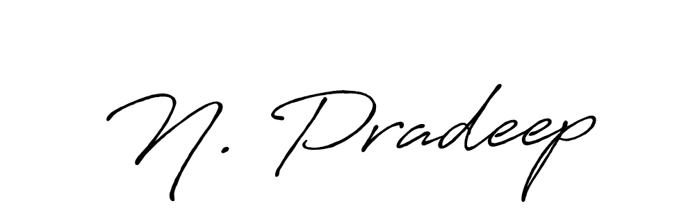 Make a beautiful signature design for name N. Pradeep. With this signature (Antro_Vectra_Bolder) style, you can create a handwritten signature for free. N. Pradeep signature style 7 images and pictures png