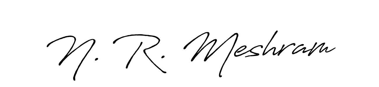 if you are searching for the best signature style for your name N. R. Meshram. so please give up your signature search. here we have designed multiple signature styles  using Antro_Vectra_Bolder. N. R. Meshram signature style 7 images and pictures png