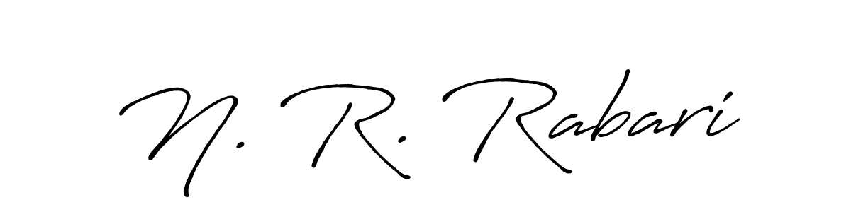 You should practise on your own different ways (Antro_Vectra_Bolder) to write your name (N. R. Rabari) in signature. don't let someone else do it for you. N. R. Rabari signature style 7 images and pictures png