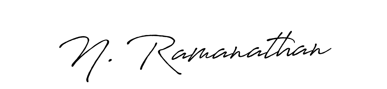 Create a beautiful signature design for name N. Ramanathan. With this signature (Antro_Vectra_Bolder) fonts, you can make a handwritten signature for free. N. Ramanathan signature style 7 images and pictures png