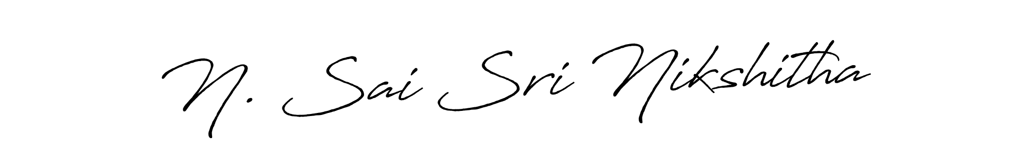 Create a beautiful signature design for name N. Sai Sri Nikshitha. With this signature (Antro_Vectra_Bolder) fonts, you can make a handwritten signature for free. N. Sai Sri Nikshitha signature style 7 images and pictures png