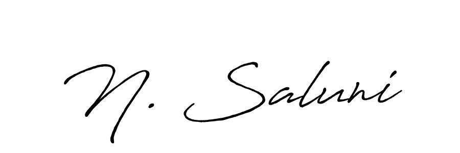 Design your own signature with our free online signature maker. With this signature software, you can create a handwritten (Antro_Vectra_Bolder) signature for name N. Saluni. N. Saluni signature style 7 images and pictures png